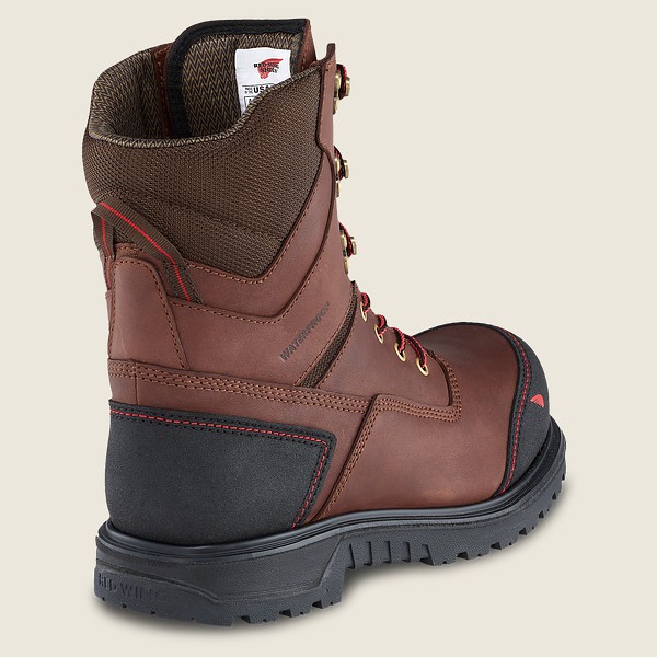 Red Wing Safety Boots Brnr Xp - 8-inch Insulated Waterproof Toe - Brown/Black - Mens DZJ796248